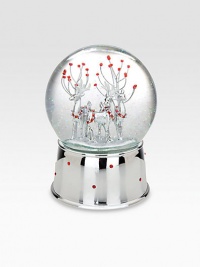 Festively decorated animals and the tune Greensleeves make this an ideal accent for the holiday home.Red jeweled silverplate base6.25 HElegantly packaged for gift-giving and storageImported Festively decorated animals and the tune Greensleeves make this an ideal accent for the holiday home.Red jeweled silverplate base6.25 HElegantly packaged for gift-giving and storageImported