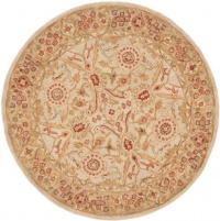 Area Rug 4x4 Round Traditional Ivory - Sage Color - Safavieh Anatolia Rug from RugPal Area Rug 4x4 Round Traditional Ivory - Sage Color - Safavieh Anatolia Rug from RugPal