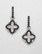 From the Soho Collection. This pretty clover-shape design features white sapphires and black spinels set in sterling silver. White sapphiresBlack spinelsSterling silverSize, about .9Ring baleImported Please note: Earrings sold separately. 