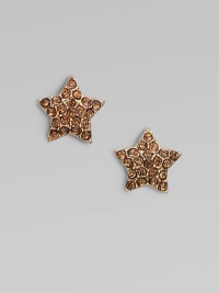 Dazzle in this charming star-shaped style. Argento plated brassGlass stonesSize, about ¼Bolt clutch post backImported 