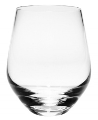 Inspired by the vineyards of Tuscany, the classic shape of this fine wine glass set captures the pleasures of Italy's famous wine country. The simple, understated base of these wine glasses is designed to accentuate the richly colored, aromatic wine filling the glass. Full-bodied or fruity, these stemless glasses enhance the bouquet of any red wine. Inspired by the vineyards of Tuscany, the classic shape of this fine wine glass set captures the pleasures of Italy's famous wine country. The simple, understated base of these wine glasses is designed to accentuate the richly colored, aromatic wine filling the glass. Full-bodied or fruity, these stemless glasses enhance the bouquet of any red wine.