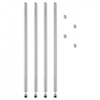 Alera SW59PO36SR Stackable Posts For Wire Shelving, 36 in. High, Silver, 4/Pack Alera SW59PO36SR Stackable Posts For Wire Shelving, 36 in. High, Silver, 4/Pack