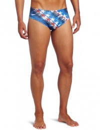 Speedo Men's Team Collection Star Bangled Glamour Water Polo Brief Swimsuit
