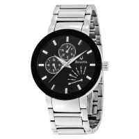 Bulova Men's 96C105 Black Dial Bracelet Watch Bulova Men's 96C105 Black Dial Bracelet Watch
