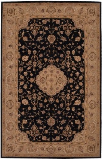 Nourison Rugs Heritage Hall Collection HE10 Black Round 9' x 9' Area Rug Nourison Rugs Heritage Hall Collection HE10 Black Round 9' x 9' Area Rug