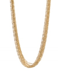 Make a style statement in luxurious layers. Kenneth Cole New York necklace features ten strands of long, gold tone mixed metal chains. Approximate length: 32 inches + 3-inch extender. Make a style statement in luxurious layers. Kenneth Cole New York necklace features ten strands of long, gold tone mixed metal chains. Approximate length: 32 inches + 3-inch extender.
