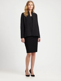 Featuring an intriguing jacquard pattern, a plush jacket made with a hint of stretch for an exceptional fit.Stand collarLong sleevesAllover patternAbout 25 from shoulder to hemWool/cotton/nylon/spandexDry cleanImported Model shown is 5'10½ (179cm) wearing US size Small. Featuring an intriguing jacquard pattern, a plush jacket made with a hint of stretch for an exceptional fit.Stand collarLong sleevesAllover patternAbout 25 from shoulder to hemWool/cotton/nylon/spandexDry cleanImported Model shown is 5'10½ (179cm) wearing US size Small.