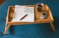 Lipper International Bamboo Bed Tray with Folding Legs, Brown Lipper International Bamboo Bed Tray with Folding Legs, Brown