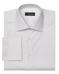 With its tasteful fine check print and contemporary fit, make this handsome dress shirt from Canali the cornerstone of your sophisticated dress attire. With its tasteful fine check print and contemporary fit, make this handsome dress shirt from Canali the cornerstone of your sophisticated dress attire.