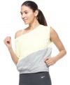Perfect for throwing on over a sports bra and leggings, this Nike top features moisture-wicking technology and a casual, slouchy fit that adds breezy style to your workout!