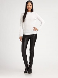 Lightweight stretch jersey in a clean-cut boatneck style, the perfect wardrobe essential.BoatneckDropped shouldersLong sleevesPullover style95% micromodal/5% spandexDry cleanMade in ItalyModel shown is 5'11 (180cm) wearing US size Small. Lightweight stretch jersey in a clean-cut boatneck style, the perfect wardrobe essential.BoatneckDropped shouldersLong sleevesPullover style95% micromodal/5% spandexDry cleanMade in ItalyModel shown is 5'11 (180cm) wearing US size Small.