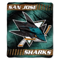 NHL San Jose Sharks 50-Inch-by-60-Inch Micro-Raschel Plush Throw Face Off Design NHL San Jose Sharks 50-Inch-by-60-Inch Micro-Raschel Plush Throw Face Off Design