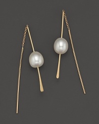 14K yellow gold creates a gleaming backdrop for brilliant freshwater pearls. 14K yellow gold creates a gleaming backdrop for brilliant freshwater pearls.
