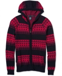 Take a break from your standard hoodie with this funky printed sweatshirt by LRG. Take a break from your standard hoodie with this funky printed sweatshirt by LRG.
