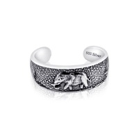 Sterling Silver Toe Ring Elephant, One Size Fits All Sterling Silver Toe Ring Elephant, One Size Fits All