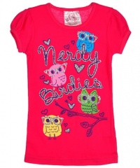 Beautees Nerdy Birdies T-Shirt (Sizes 4 - 6X) - fuchsia, 5 Beautees Nerdy Birdies T-Shirt (Sizes 4 - 6X) - fuchsia, 5