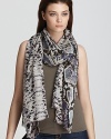 Look fierce in this multicolored snake print scarf from Bindya.