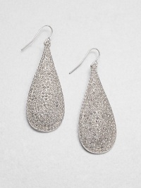 From the Social Graces Collection. A modern and sparkling design with pavé stones set in a feminine teardrop shape. Glass stonesWhite metalDrop, about 2.5Hook backImported From the Social Graces Collection. A modern and sparkling design with pavé stones set in a feminine teardrop shape. Glass stonesWhite metalDrop, about 2.5Hook backImported