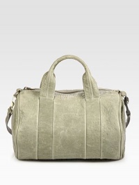 Luxe pebble-grain leather and goldtone hardware define this sporty carryall designed with dual carrying options.Double top handles, 4¼ dropDetachable adjustable shoulder strap, 15-15¾ dropTop-zip closureProtective metal feetOne inside zip pocketTwo inside open pocketsFully lined12½W X 8½H X 4¼DImported Luxe pebble-grain leather and goldtone hardware define this sporty carryall designed with dual carrying options.Double top handles, 4¼ dropDetachable adjustable shoulder strap, 15-15¾ dropTop-zip closureProtective metal feetOne inside zip pocketTwo inside open pocketsFully lined12½W X 8½H X 4¼DImported