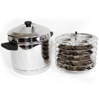 Matbah 6-Plates Racks Stainless Steel Idly Cooker, 24 Idlis Matbah 6-Plates Racks Stainless Steel Idly Cooker, 24 Idlis