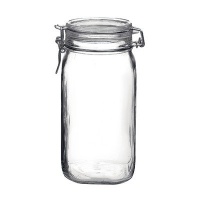 Bormioli Rocco Fido Round Clear Jar, 54-3/4-Ounce