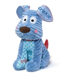This adorable developmental play Touch N' Discover Puppy includes 3 fun activities with a rattle function in tail area of puppy, crinkle function on puppy's ears and jingle function on puppy's right foot. This adorable developmental play Touch N' Discover Puppy includes 3 fun activities with a rattle function in tail area of puppy, crinkle function on puppy's ears and jingle function on puppy's right foot.