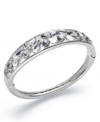 The perfect present for the girl who loves her sparkle. This simply stunning Charter Club bangle features an intricate pattern of clustered crystals. Crafted in silver tone mixed metal. Approximate diameter: 2-1/4 inches. The perfect present for the girl who loves her sparkle. This simply stunning Charter Club bangle features an intricate pattern of clustered crystals. Crafted in silver tone mixed metal. Approximate diameter: 2-1/4 inches.