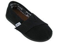 TOMS Infants's TOMS TINY CLASSICS BLACK CANVAS CASUAL SHOES 7.5 (BLACK) TOMS Infants's TOMS TINY CLASSICS BLACK CANVAS CASUAL SHOES 7.5 (BLACK)