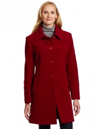 Larry Levine Women's Single Breasted Wool Walking Coat Larry Levine Women's Single Breasted Wool Walking Coat