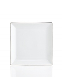 Simply elegant from Charter Club dinnerware. Dishes like the Platinum Fine Line square plates are for everyday meals but have a banded edge that shines on formal tables. A flawless choice for every occasion. Simply elegant from Charter Club dinnerware. Dishes like the Platinum Fine Line square plates are for everyday meals but have a banded edge that shines on formal tables. A flawless choice for every occasion.