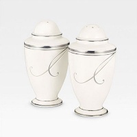 Noritake Platinum Wave Salt and Pepper Shakers Noritake Platinum Wave Salt and Pepper Shakers