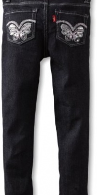 Levi's Girls 2-6X Sabrina Butterfly Denim Legging, Night Out, 6 Levi's Girls 2-6X Sabrina Butterfly Denim Legging, Night Out, 6
