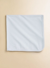 Wrap your little one in warmth with the softest pima cotton, finished with tonal scallop trim.27½W X 27½H Pima cotton Machine wash Imported Wrap your little one in warmth with the softest pima cotton, finished with tonal scallop trim.27½W X 27½H Pima cotton Machine wash Imported