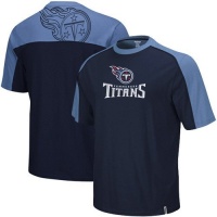 Reebok Tennessee Titans Navy Blue-Light Blue Draft Pick T-shirt (Small) Reebok Tennessee Titans Navy Blue-Light Blue Draft Pick T-shirt (Small)