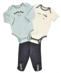 Guess Newborn Boys Rockin Baby 3Pc Pant Set (3/6M) Guess Newborn Boys Rockin Baby 3Pc Pant Set (3/6M)