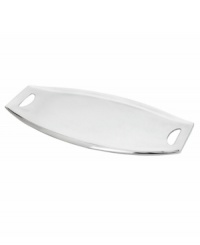 At once graceful and modern, this large tray reflects great taste at every meal. Its curved rectangular shape, forged in radiant aluminum, makes a chic presentation of snacks, appetizers and desserts. With convenient handle cutouts. From Dansk's collection of serveware and serving dishes. At once graceful and modern, this large tray reflects great taste at every meal. Its curved rectangular shape, forged in radiant aluminum, makes a chic presentation of snacks, appetizers and desserts. With convenient handle cutouts. From Dansk's collection of serveware and serving dishes.