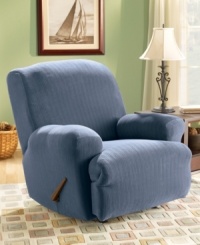 Snug, form-fitting slipcovers for hard-to-fit furniture. The Stretch Pinstripe collection protects and restores ragged recliners with subtle stripes that create balance and structure in any living area. Snug, form-fitting slipcovers for hard-to-fit furniture. The Stretch Pinstripe collection protects and restores ragged recliners with subtle stripes that create balance and structure in any living area.