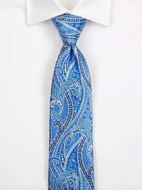 A vibrant, explosive paisley print elevates this suiting essential woven in fine silk for a bold style statement.SilkDry cleanMade in USA A vibrant, explosive paisley print elevates this suiting essential woven in fine silk for a bold style statement.SilkDry cleanMade in USA