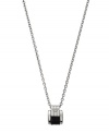 Understated style. This shapely men's pendant by Emporio Armani adds a subtle touch to your look. Crafted in silicone with a steel setting and chain. Approximate length: 18 inches + 2-inch extender. Approximate drop: 1-1/2 inches.
