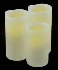 Mark Feldstein & Associates B456MT Flameless LED Vanilla-Scented Candle Pillar with Auto On/Off Timer, Set of 3 Mark Feldstein & Associates B456MT Flameless LED Vanilla-Scented Candle Pillar with Auto On/Off Timer, Set of 3