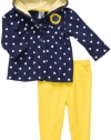 Carter's Baby-girls Polka Dot Hooded Gan Set