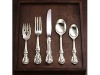 Intricately fashioned with rich scroll work and fronds, this regal pattern is an ideal choice for your formal entertaining. Dedication to old-world craftsmanship and superb design makes Reed & Barton Sterling distinctive in character and quality. Warranted for 100 years for a lifetime of enjoyment. Each 5-piece setting includes: Place Knife, Soup Spoon, Place Fork, Salad Fork and Teaspoon.Sterling Silver Flatware is not returnable or exchangeable.