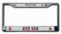 MLB Boston Red Sox Chrome License Plate Frame MLB Boston Red Sox Chrome License Plate Frame