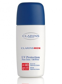 UV Plus SPF 40 for Men protects skin from the sun and pollution when playing sports, when in the city, or during the weekend. Its incredibly fine oil-free texture leaves no traces on the skin while the micronized, microdispersed 100% mineral screen ensures perfect protection and guarantees optimal tolerance. UV Plus SPF 40 for Men protects skin from the sun and pollution when playing sports, when in the city, or during the weekend. Its incredibly fine oil-free texture leaves no traces on the skin while the micronized, microdispersed 100% mineral screen ensures perfect protection and guarantees optimal tolerance.