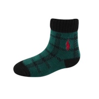 Polo Ralph Lauren infant boys Buffalo Plaid Crew grippers socks hunter 1 pair - 6-12 months Polo Ralph Lauren infant boys Buffalo Plaid Crew grippers socks hunter 1 pair - 6-12 months
