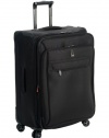 Delsey Luggage Helium X'pert Lite Ultra Light 4 Wheel Suiter Upright, Black, 25 Inch