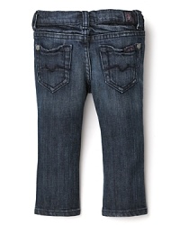 Cute, comfy starter style from 7 For All Mankink, the Roxanne skinny jean is rendered with a slight stretch to accommodate her busy legs. Cute, comfy starter style from 7 For All Mankink, the Roxanne skinny jean is rendered with a slight stretch to accommodate her busy legs.