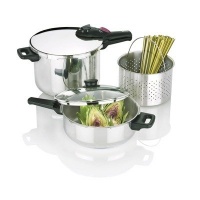 Fagor 2-by-1 Splendid 5-Piece Pressure Cooker Set Fagor 2-by-1 Splendid 5-Piece Pressure Cooker Set