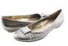 Naturalizer Women's Hollie Flat Wedged Pewter Leather Slip On Shoes 9.5 M