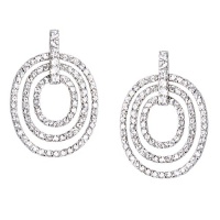 Studio 925 Obelisk White Diamond CZ Pave Sterling Silver Earrings Studio 925 Obelisk White Diamond CZ Pave Sterling Silver Earrings